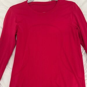lululemon athletica Long-Sleeve Crewneck Top in Bright Red
